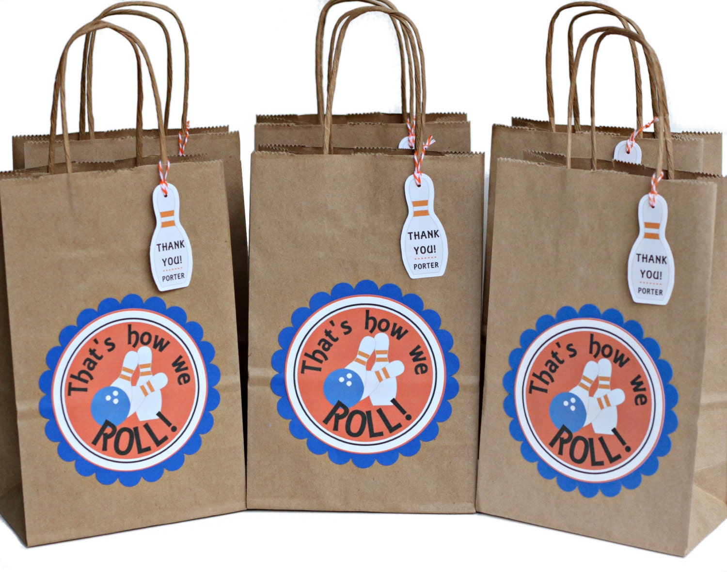Bowling party favors bowling party bags