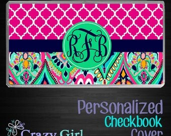 Personalized Checkbook Cover, Monogrammed Checkbook Cover, Design Your Own Pulitzer