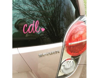 Simple Monogram Decal | Monogram Sticker | OnSkinkerLane
