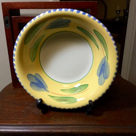 Maxam made in Italy 8 1/4 Pasta Bowl long floral in