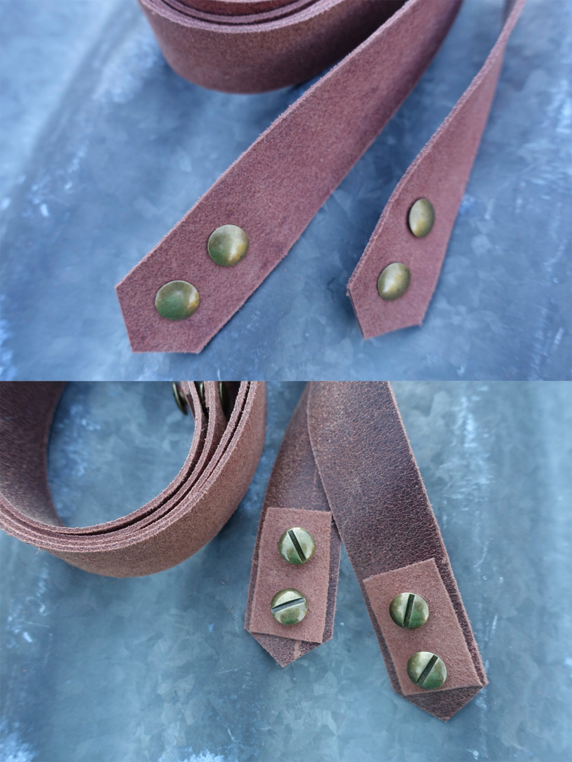 Leather Straps for Purses Pair of Premade Genuine Leather