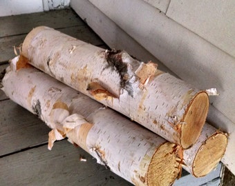 birch wood paper logs