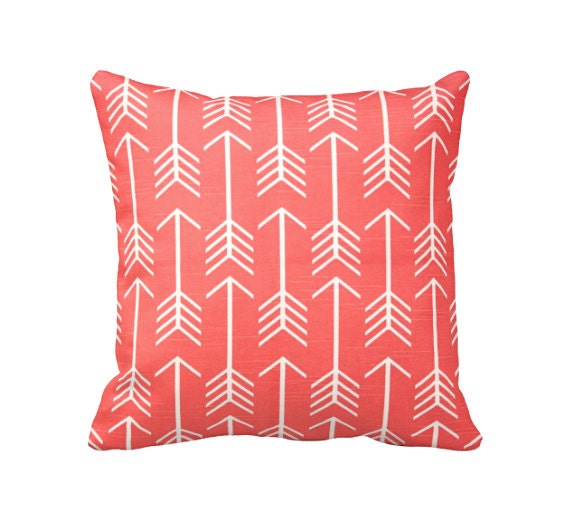6 Sizes Available: Coral Decorative Throw Pillow Cover Coral