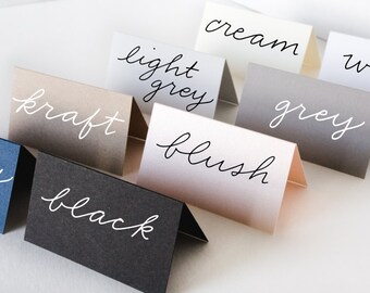 Blank Tented Place Cards | Handwritten Place Cards | Wedding Place Cards | Tented Cards | Escort Cards | Calligraphy | Cards - Set of 50