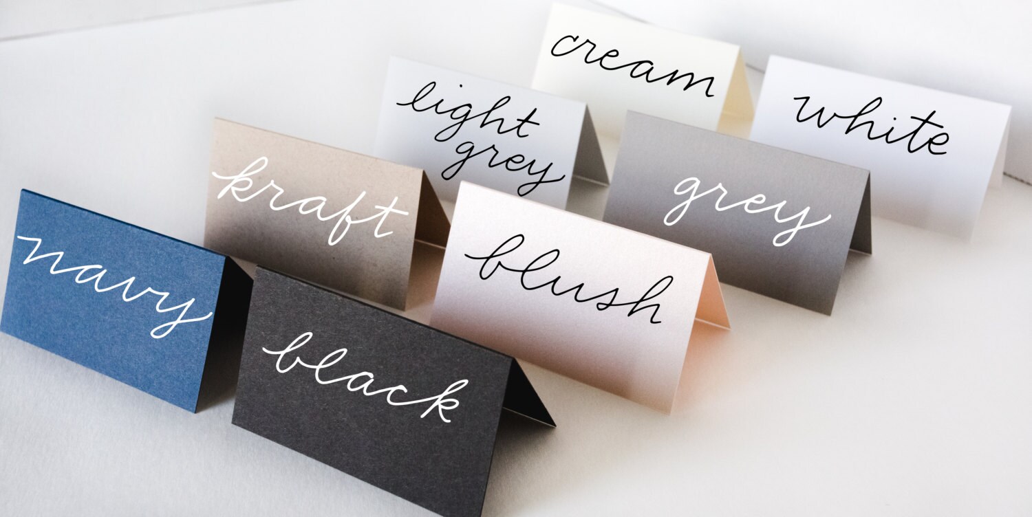 Blank Tented Place Cards Handwritten Place Cards Wedding