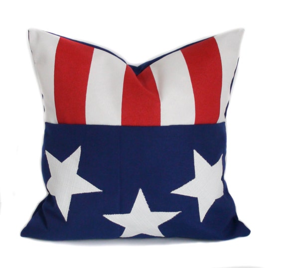Flag pillow cover 14x14 American flag pillow Outdoor