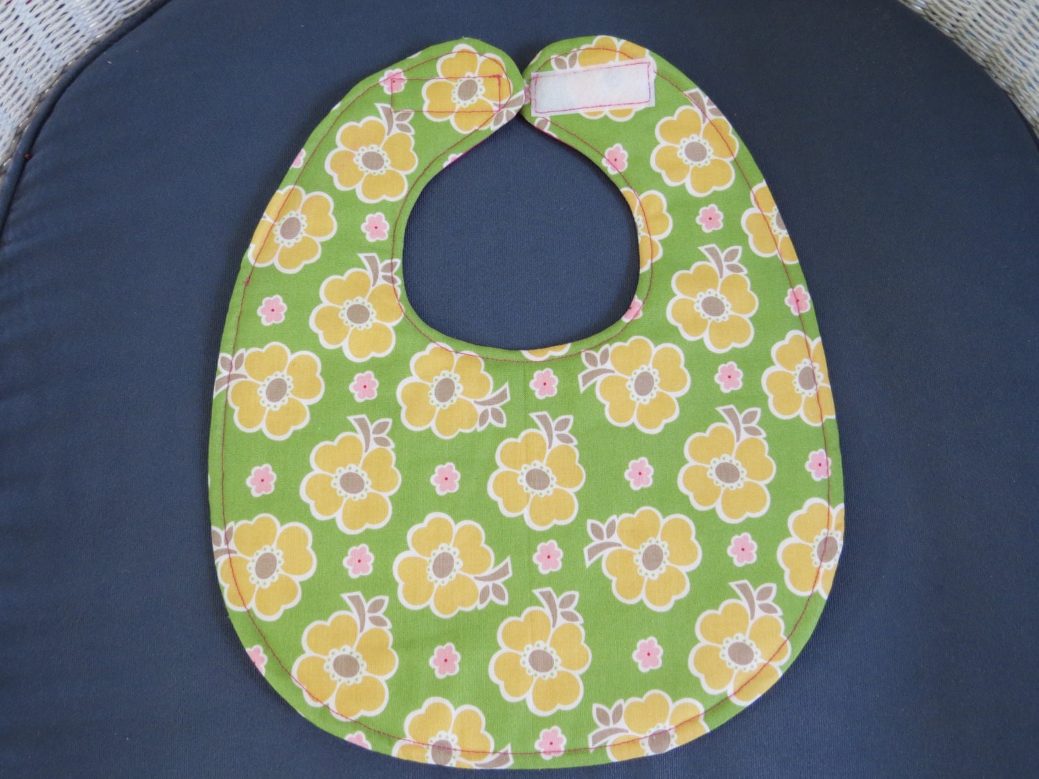 Flower Bib Baby Girl Bib Designer Fabric Bibs Triple Layer