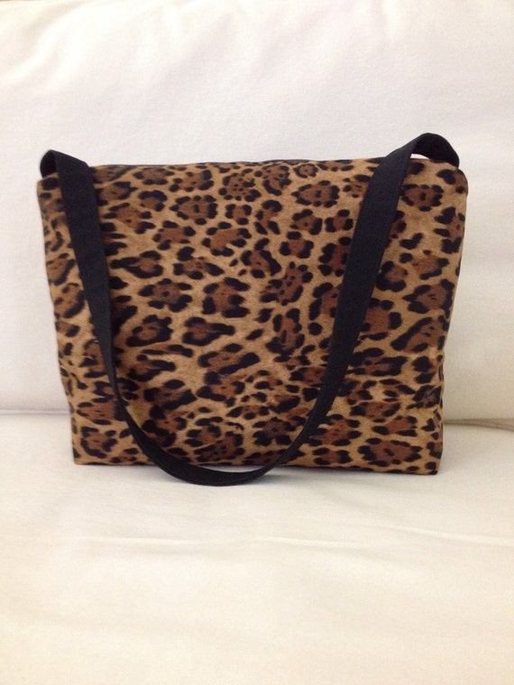 leopard print insulated lunch bag