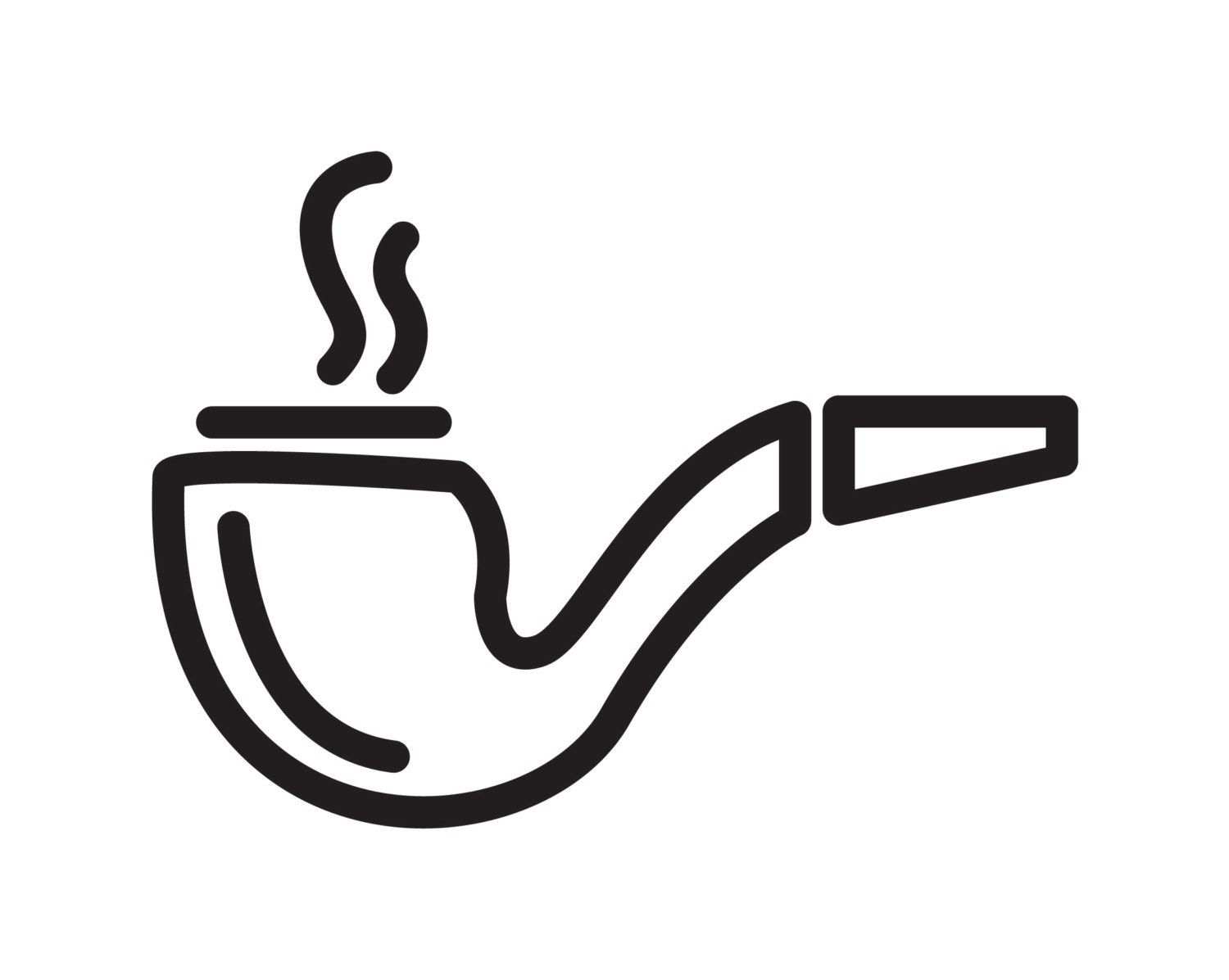 Smoking Pipe Sticker Di Cut Decal