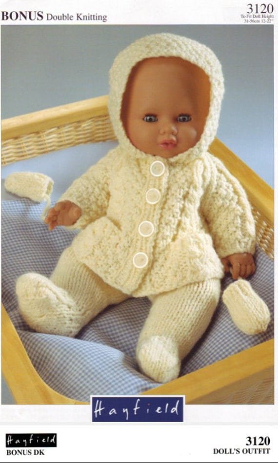 Baby Doll Jacket Leggings and Mittens Knitting Pattern PDF