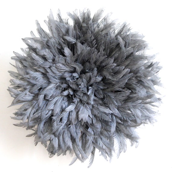 Juju Hat Feather Headdress Grey 40 cm/15.5 inches