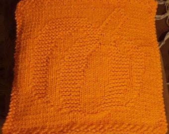 Pumpkin Dishcloth Knitting Pattern