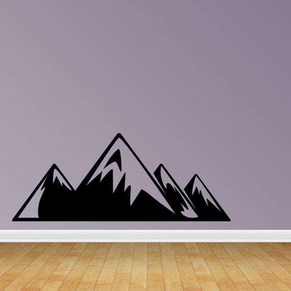 Snow Mountains Wall Decal Mountains Nursery Wall Sticker