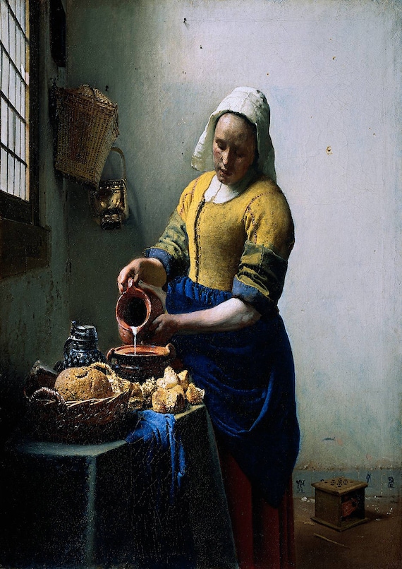 Johannes Vermeer The Milkmaid Fine Art Print Poster   Il 570xN.970360070 Lj9g 