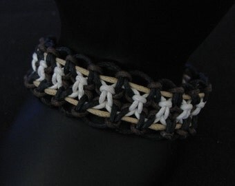 Brown and black woven bracelet