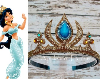 Princess Jasmine Crown,Jasmin Headband,Jasmin Crown,Aladdin crown,Princess Crown,Adult Princess Jasmine Headband