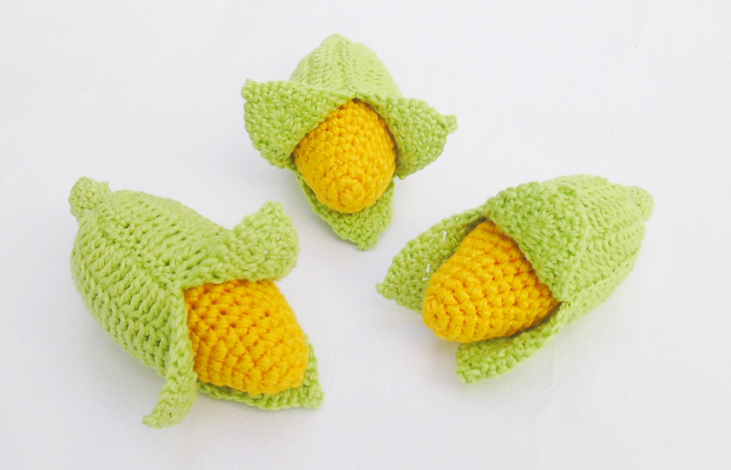 1 Pcs Crochet corn teether teeth play food by RainbowHappiness