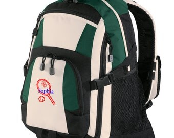 Personalized Backpack Embroidered Back Pack Custom Backpack - Sports - Tennis - BG77