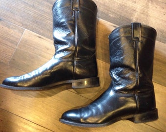 Men's Nocona cowboy boots 9EE | black leather cowboy boots | size 9 wide