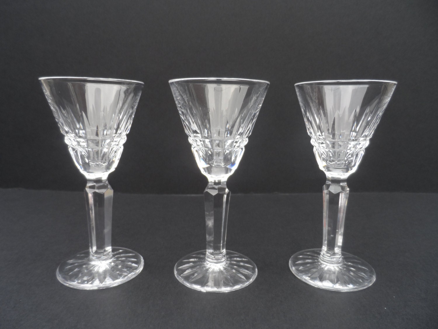 Vintage Waterford crystal sherry glasses Irish crystal set