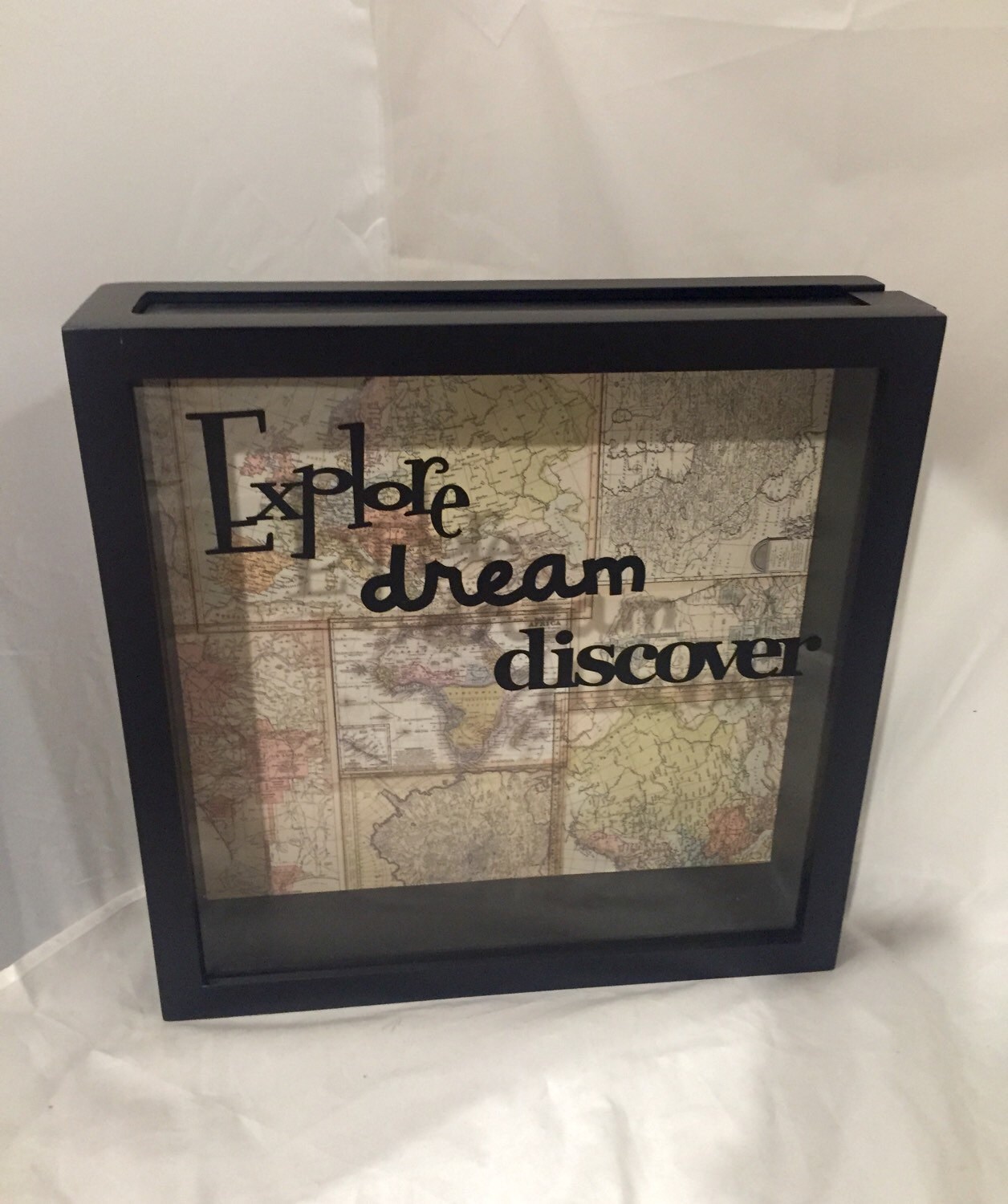 World Traveler Ticket Stub Holder Keepsake Shadow Box for