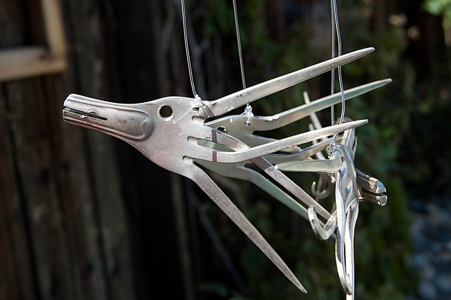 Angel Fish Silver Plated Fork Wind Chime Afwc006 1