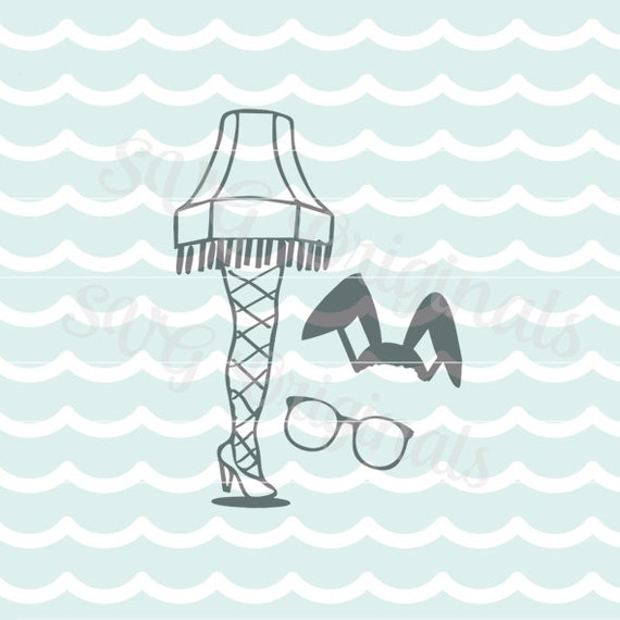 A Christmas Story Leg Lamp SVG Vector file. Hand drawn leg