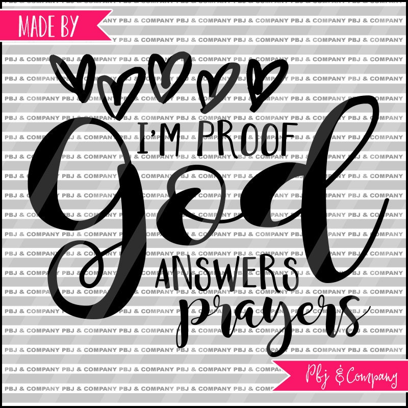 Download Answered Prayers Quote DIY Cutting File SVG PNG jpeg pdf