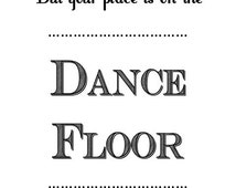 Unique dance floor sign related items | Etsy