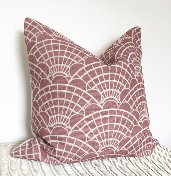 Art deco cushion Retro pillow cover blush retro cushion