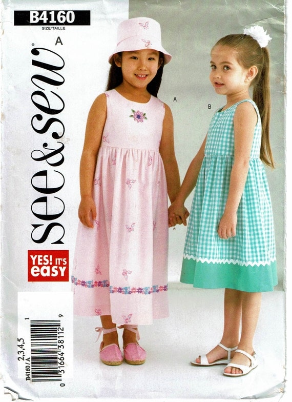 Butterick See & Sew Pattern 4160 Children's/Girls'