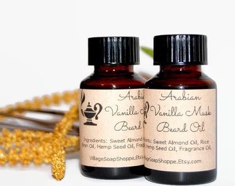 Beard Oil, Vanilla Musk Beard Oil, Mens Gift, Gift For Him, Almond Rice Bran Hemp Seed Oils, Valentine For Him, VANILLA MUSK BEARD Oil