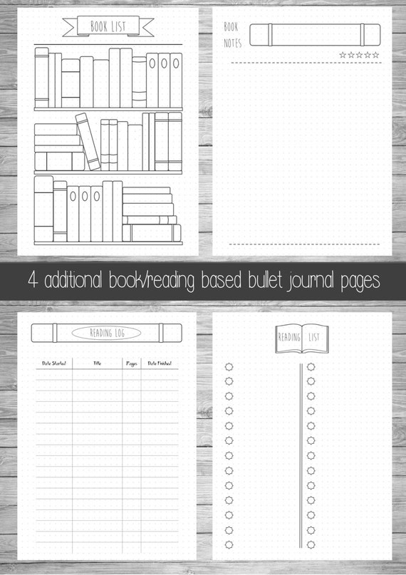 Extra Bullet Journal Pages Book Reading A5 by ScatteredPapers1