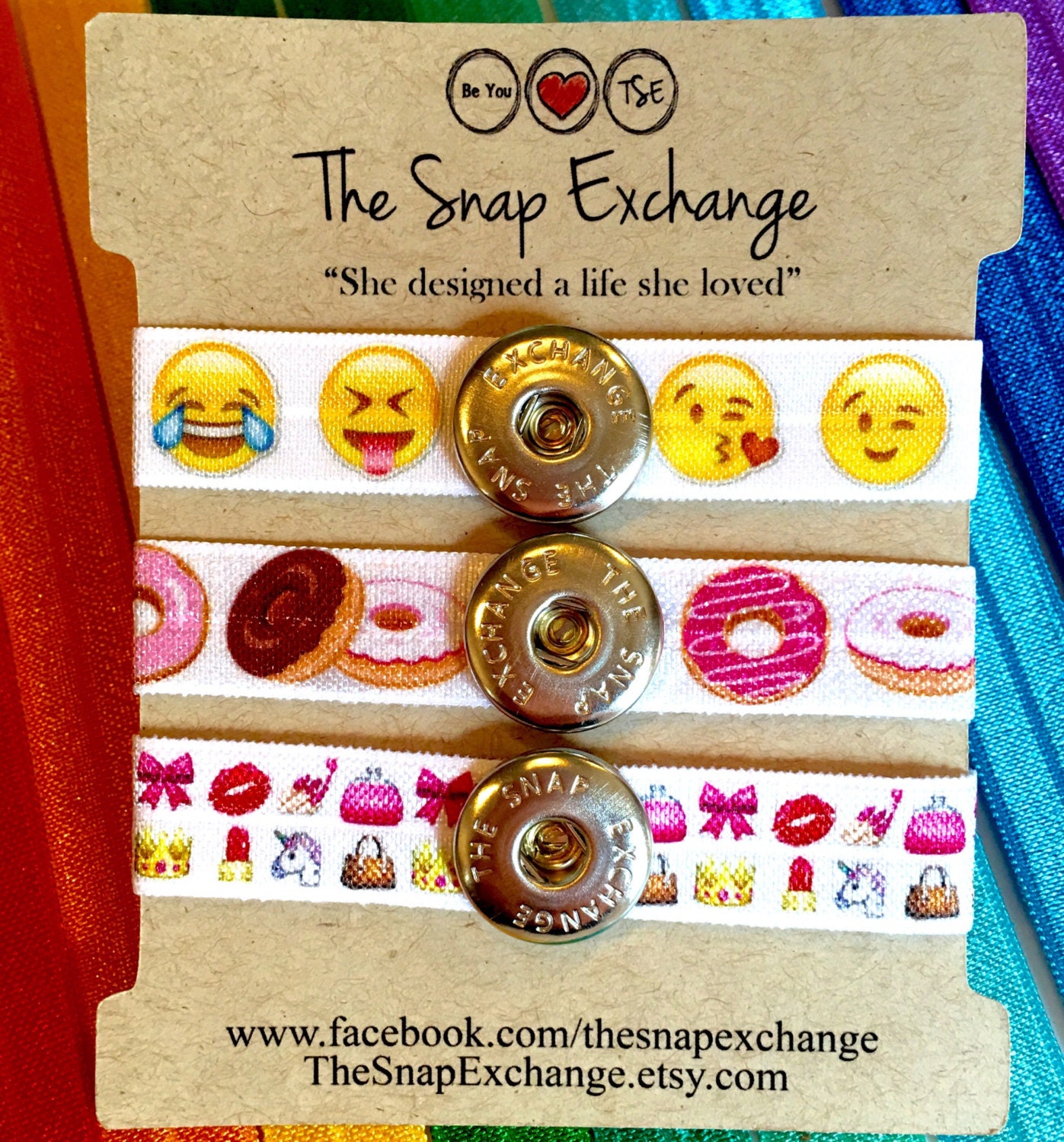 Emoji hair tie donut hair ties emoji charm bracelets stretch