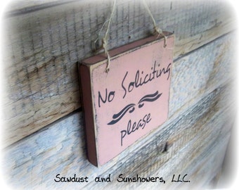 No soliciting door sign, Wood Sign, No solicitation, Wood Sign Decor, Wood Decor, Wood Block Decor, Front Door Sign, Do Not Disturb Sign