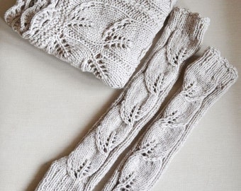 Long fingerless gloves arm warmers bridal gloves gifts|for|wife knit fingerless knitted gloves lace knit gloves winter wedding gloves lace