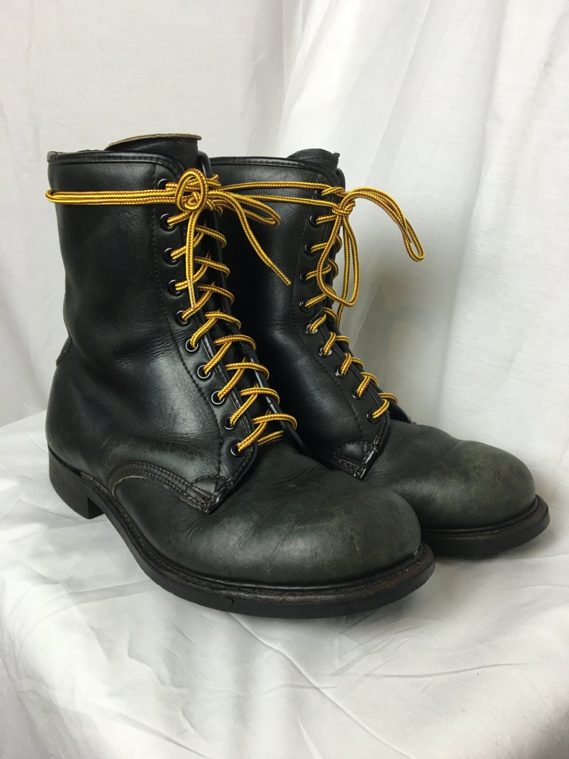 Vintage Knapp Boots 1950s Size 7 1/2 D Vintage Black by 2ndSupply