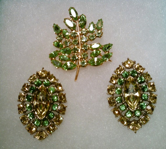 Vintage B David Jewelry Set Peridot Green By NatureOneXOX On Etsy