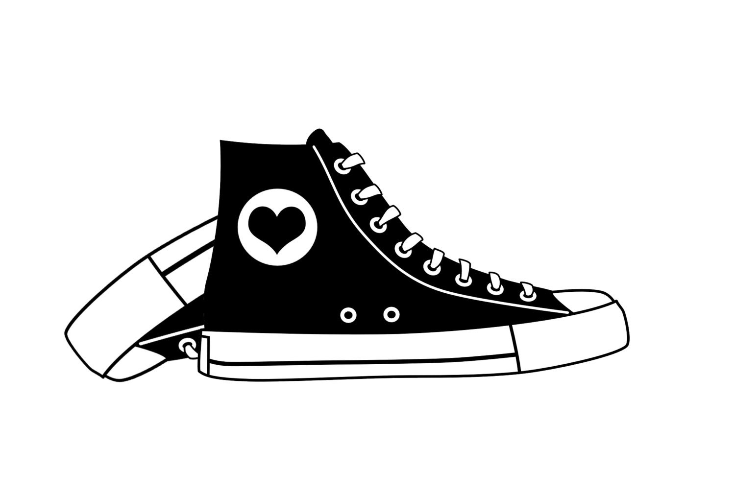 Sneaker Decal High Tops Sticker Shoes Decal Retro by CrassandSass
