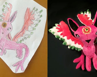 etsy drawing into stuffed animal