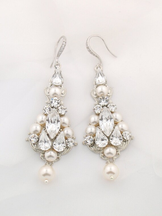 Wedding earrings statement bridal earrings