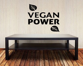 Wall Vinyl Sticker Decals Mural Room Design Decor Art Vegan Power Vegetable Nature Flora Food Health Life mi204