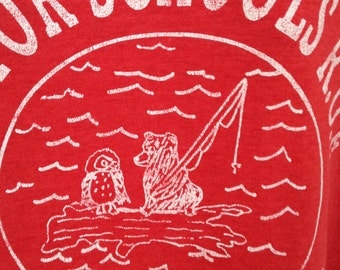 T Shirt Vintage Nostlogic Camp Whitewood Mentor Schools R.O.E Retro Shirt Soft Tee Red Shirt Mens Womens Camping Logo Shirt Medium Vintage
