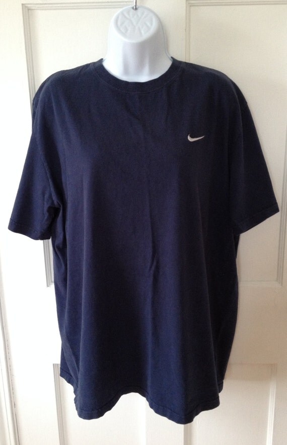 Retro Nike Shirt size X L Vintage Nike Dark Blue tshirt HEAVY