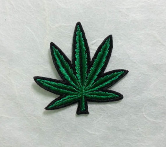 Cannabis Weed Iron On Patch M 5X4.8 cm Weed Embroidery