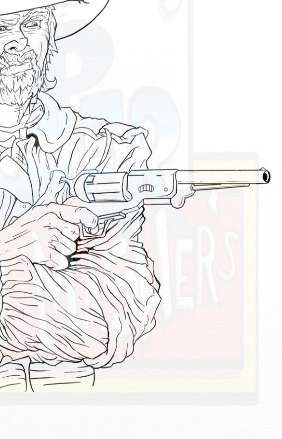 Download Digital Stamp - Old Western Gunslinger, Digi Stamp ...