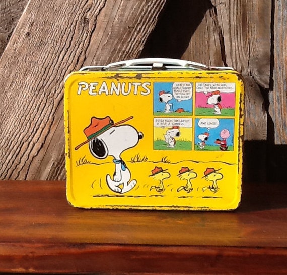 Peanuts lunch box vintage snoopy 1965