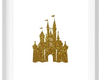 Cinderella Castle Print DIY Printable Gold by JoshandDavids