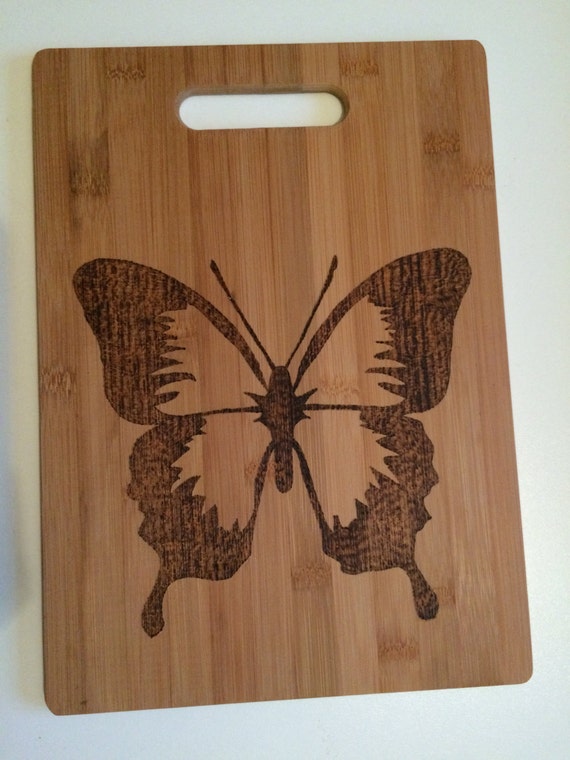 Butterfly Woodburned Cutting Board by AnnabelleandJames on Etsy