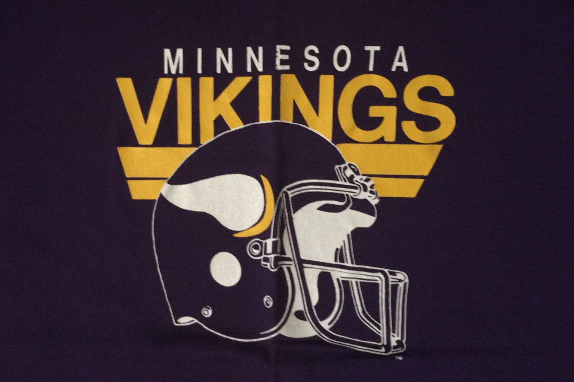 vintage 80S Minnesota Vikings Football Helmet Purple Logo